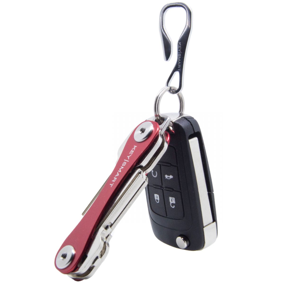 KeySmart Key Dangler | Belt Loop Clip, Stainless Steel | PocketDump.com