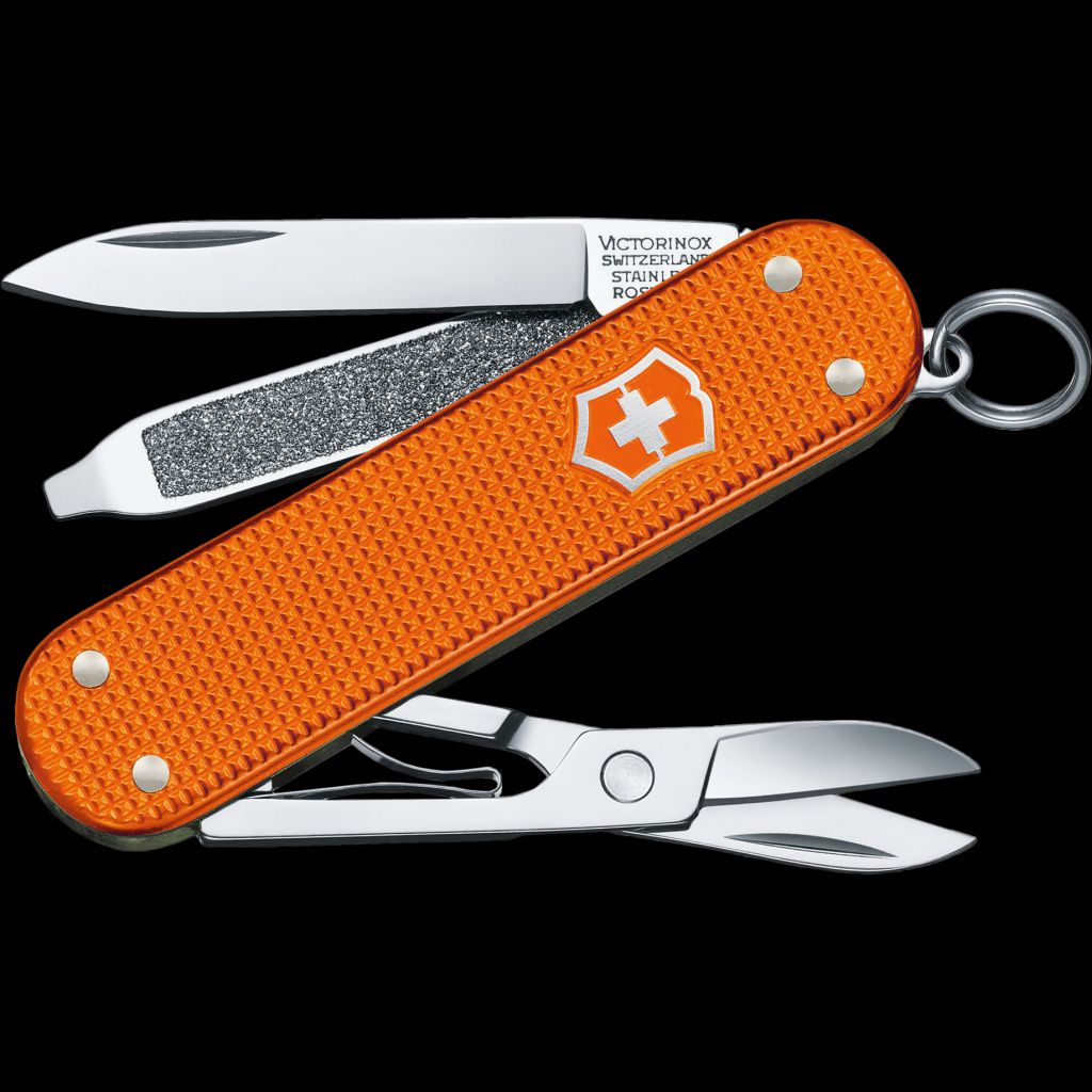 Orange alox swiss army knife cheap