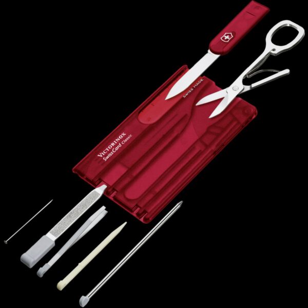 Victorinox Swiss Card Red Transparent - Image 2