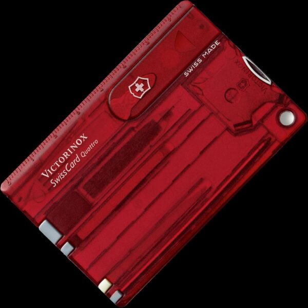 Victorinox Quattro Swiss Card Red Transparent