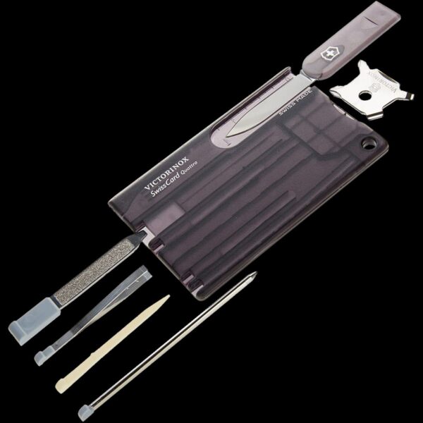 Victorinox Quattro Swiss Card Black Transparent - Image 2