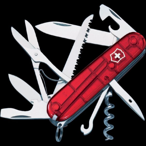 Victorinox Huntsman, Red Transparent