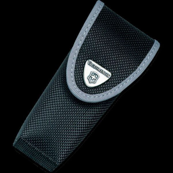 Victorinox Black Nylon Pouch with Flashlight Space, Hook-and-Loop Fastener