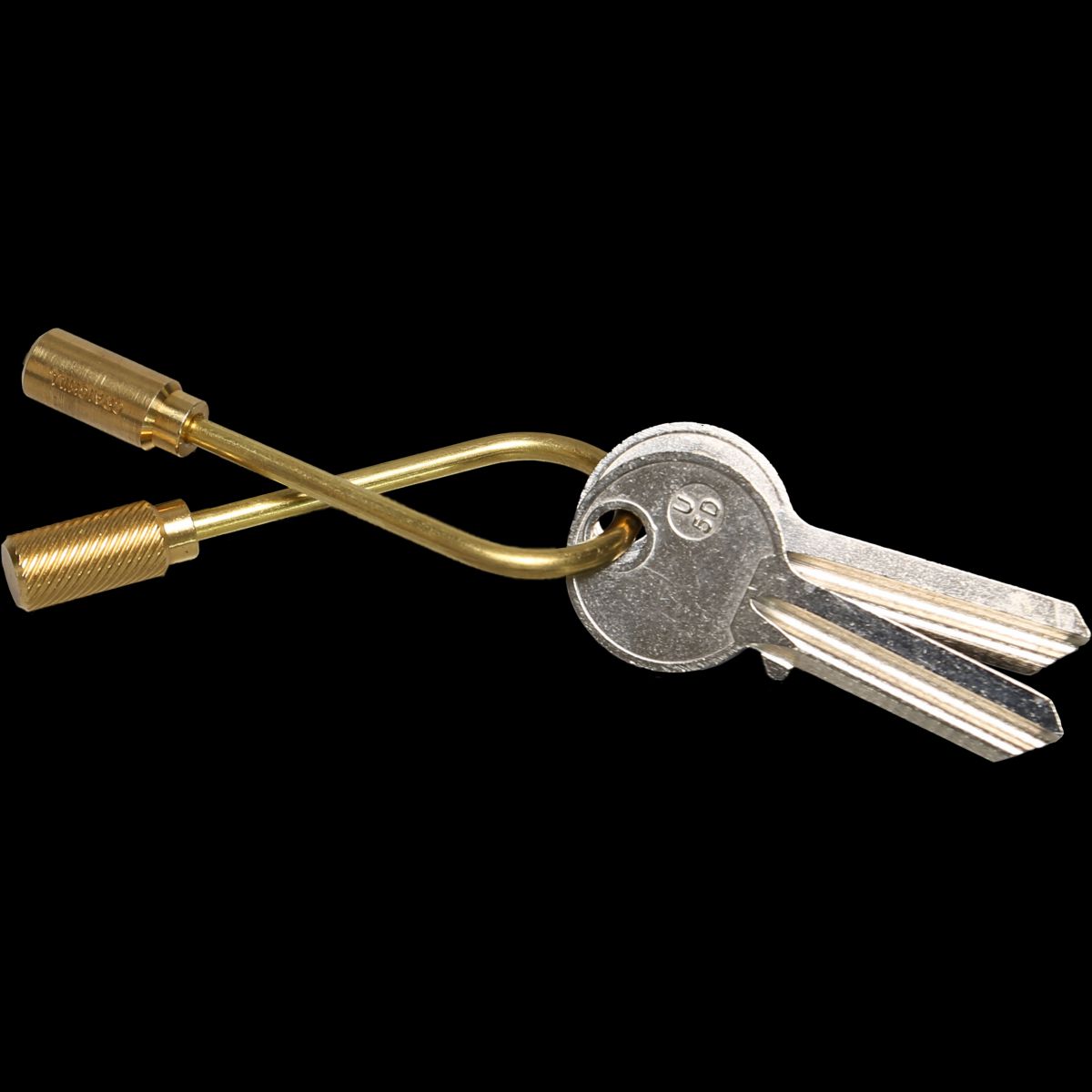 Craighill Closed Helix Keyring - Brass