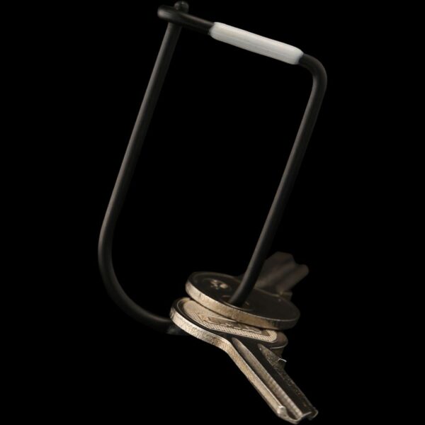 Craighill Wilson Keyring - Carbon Black Enameled (White)