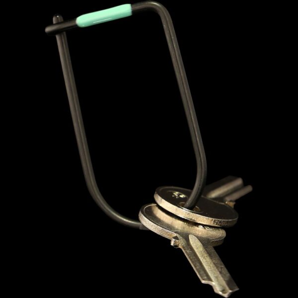 Craighill Wilson Keyring - Carbon Black Enameled (Sea Foam)
