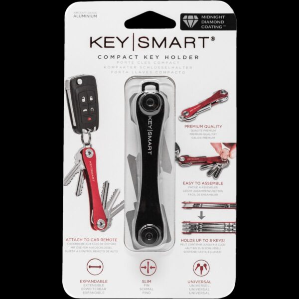 KeySmart | Compact Key Holder, Midnight Diamond (Up to 8 Keys, Black) - Image 8