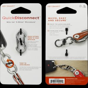 Keysmart x Nite Ize Stainless Steel Quick Disconnect S-Biner Microlock Clip 