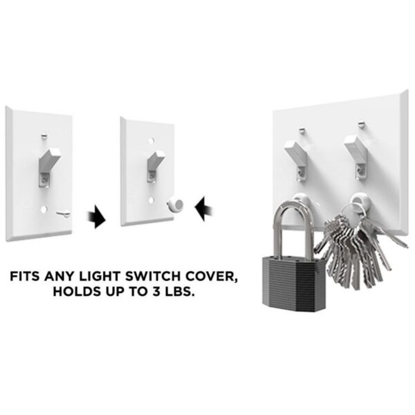 KeySmart Magnetic Key Holder, Screw-in, 3 pack - Image 2