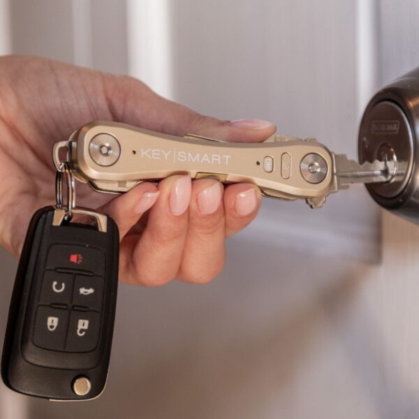 KeySmart Pro | Compact Key Holder with Tile Smart Location (Up to 10 Keys, Gold) - Image 4