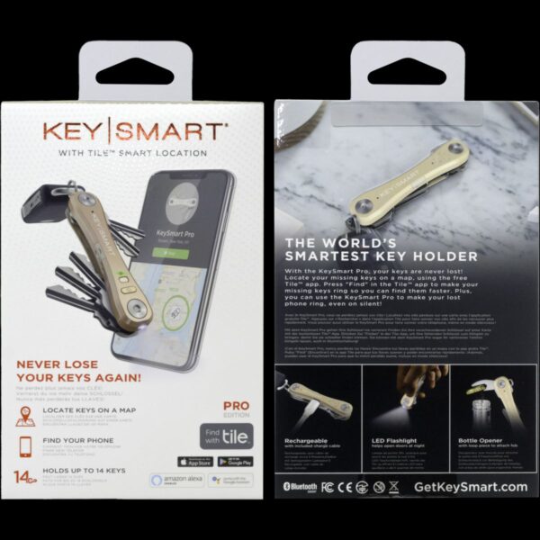 KeySmart Pro | Compact Key Holder with Tile Smart Location (Up to 10 Keys, Gold) - Image 10