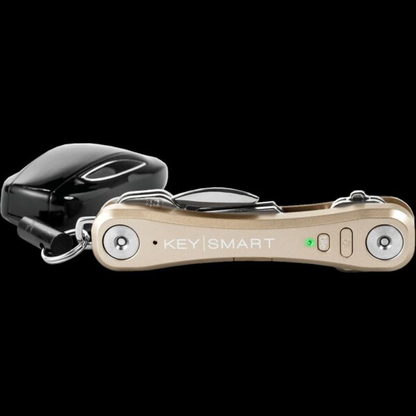 KeySmart Pro | Compact Key Holder with Tile Smart Location (Up to 10 Keys, Gold)