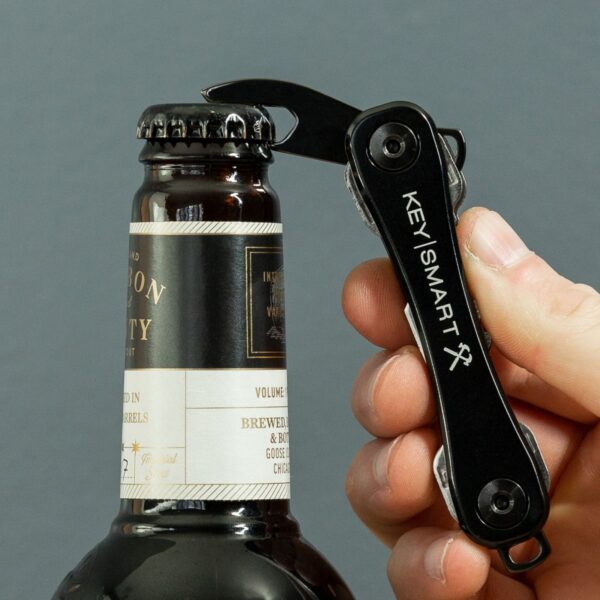 KeySmart Rugged | Compact Key Holder w/ Belt Clip & Bottle Opener, Midnight Diamond (Up to 14 Keys, Black) - Image 3