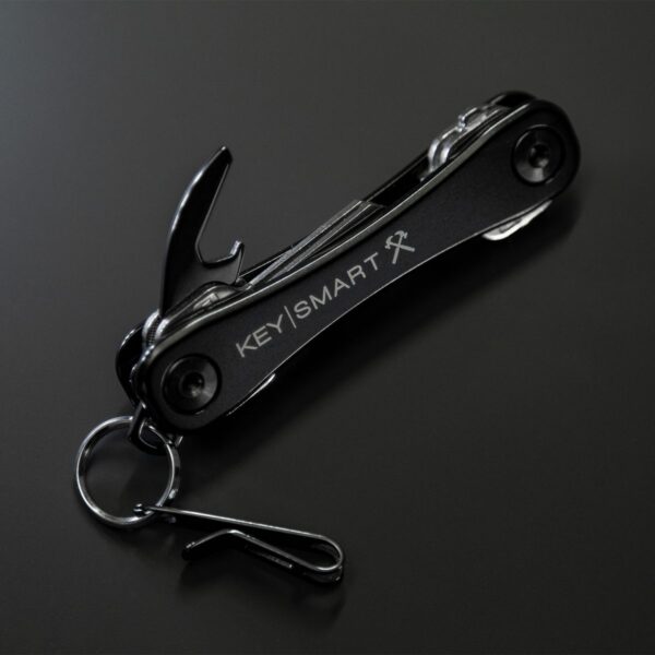 KeySmart Rugged | Compact Key Holder w/ Belt Clip & Bottle Opener, Midnight Diamond (Up to 14 Keys, Black) - Image 6