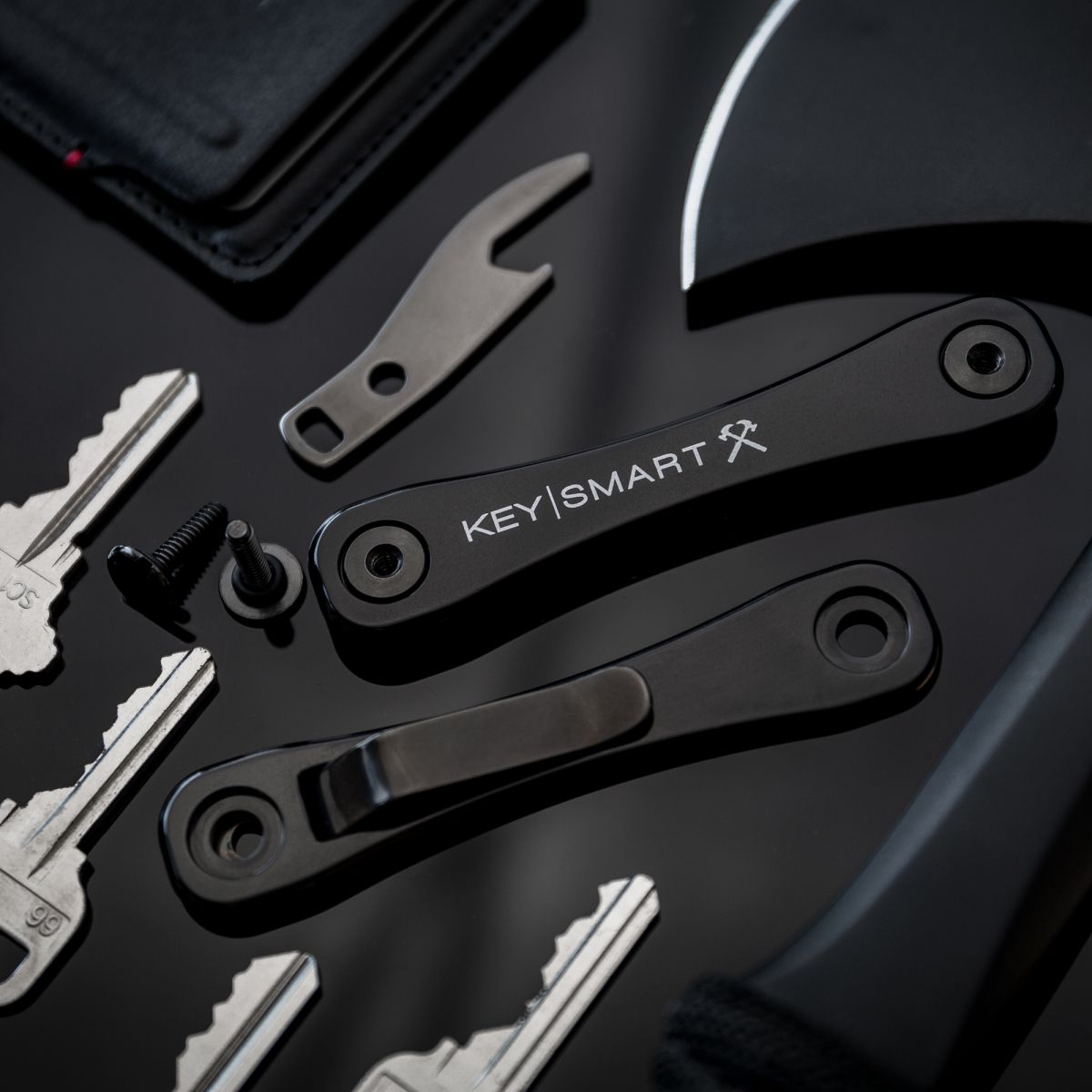 KEY-ARMOR™ Titanium Pocket Key Organizer - Black Diamond