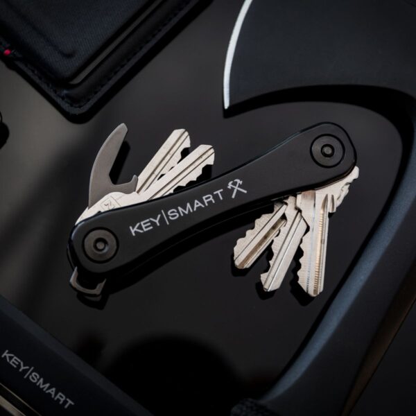 KeySmart Rugged | Compact Key Holder w/ Belt Clip & Bottle Opener, Midnight Diamond (Up to 14 Keys, Black) - Image 8
