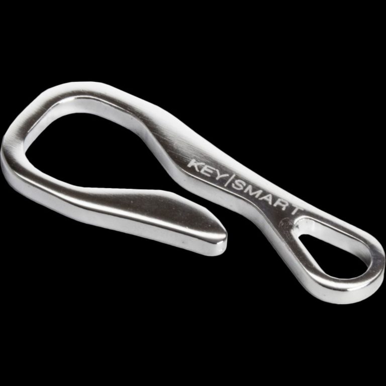 KeySmart Key Dangler Belt Loop Clip, Stainless Steel