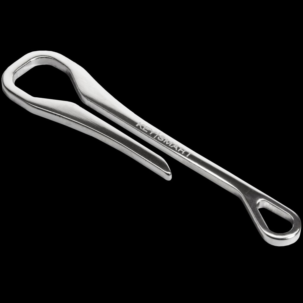 KeySmart Key Dangler XL Belt Loop Clip, Stainless Steel