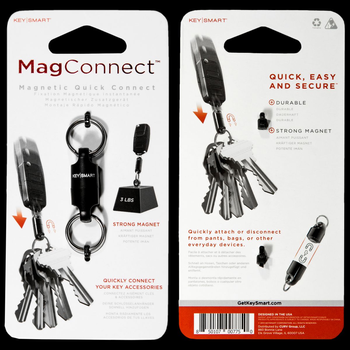 Best Buy: KeySmart MagConnect Magnetic Keychain Quick Connect Black  KS814-BLK