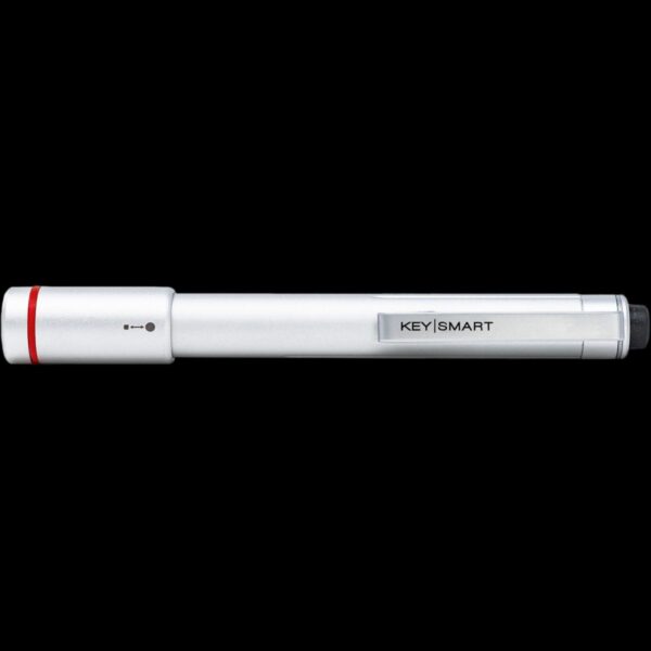 KeySmart Nano Torch XL | Compact Flashlight, Silver Aluminum - Image 2