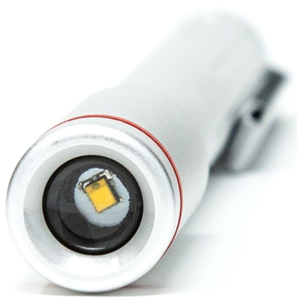 KeySmart Nano Torch XL | Compact Flashlight, Silver Aluminum - Image 3