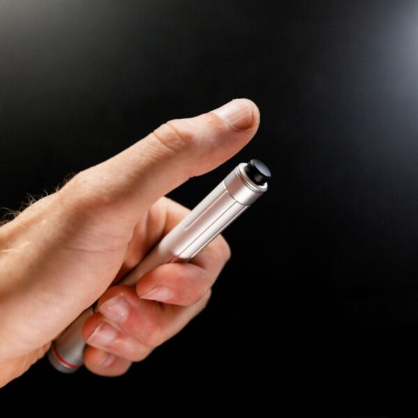 KeySmart Nano Torch XL | Compact Flashlight, Silver Aluminum - Image 7