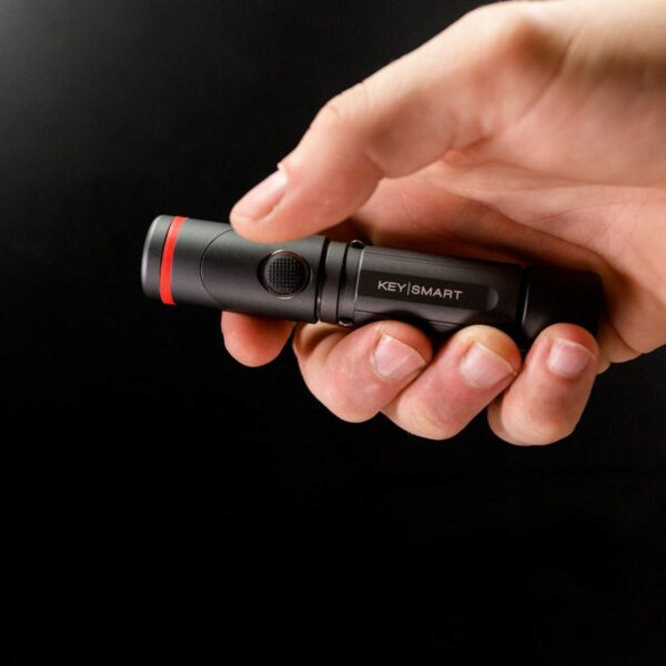 KeySmart Nano Torch Twist | Compact Flashlight, Black Aluminum - Image 6