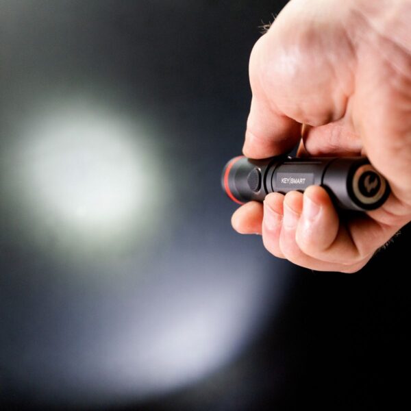 KeySmart Nano Torch Twist | Compact Flashlight, Black Aluminum - Image 7
