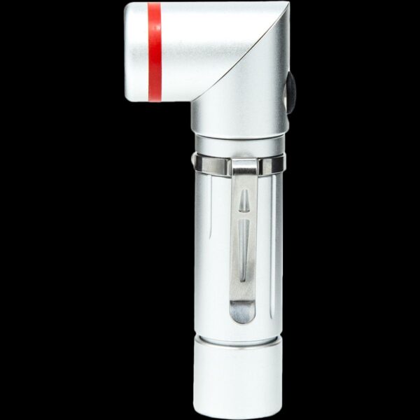 KeySmart Nano Torch Twist | Compact Flashlight, Silver Aluminum - Image 2