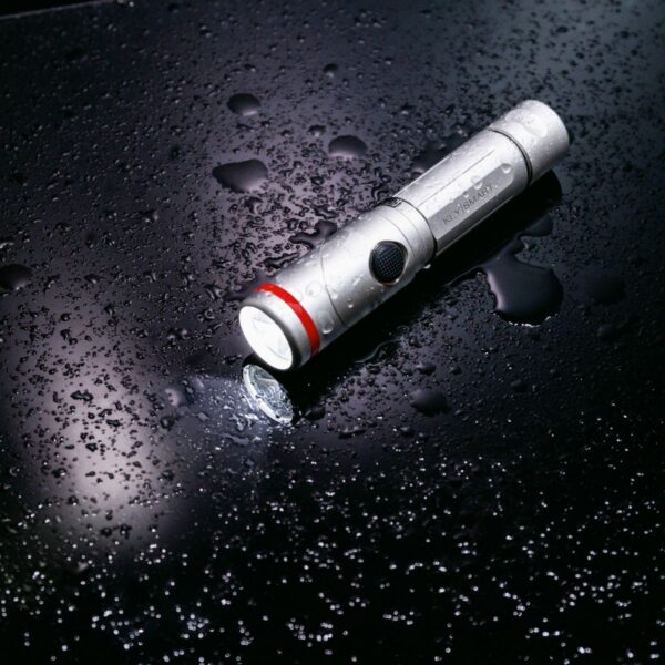 KeySmart Nano Torch Twist | Compact Flashlight, Silver Aluminum - Image 14