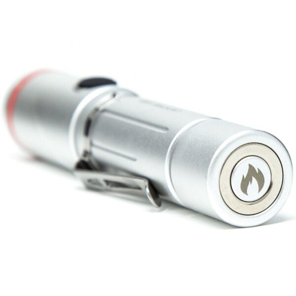 KeySmart Nano Torch Twist | Compact Flashlight, Silver Aluminum - Image 4