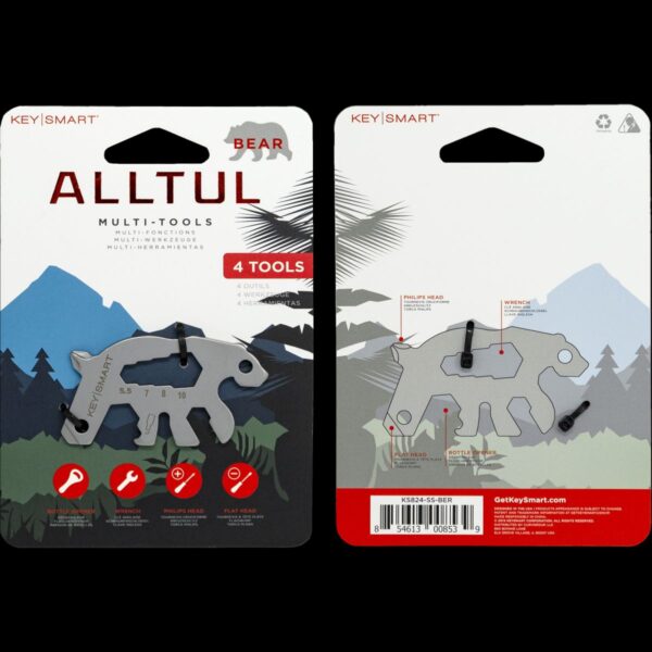 KeySmart Alltul Multitool Animal Series | Stainless Steel | Bear - Image 10