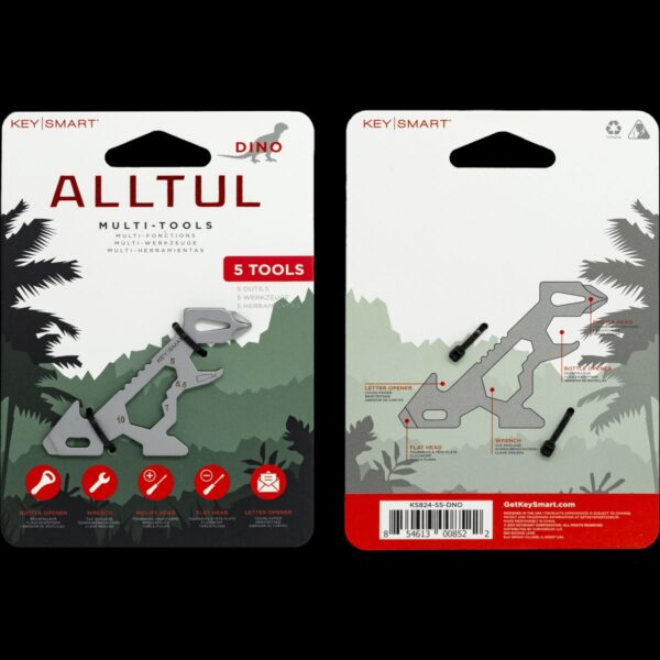 KeySmart Alltul Multitool Animal Series | Stainless Steel | Dino - Image 10