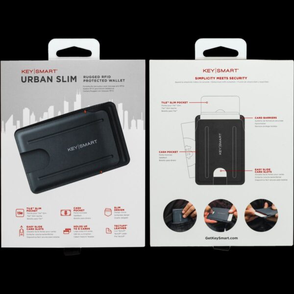 KeySmart Urban Slim Wallet (Grey EXT / Black INT) - Image 5