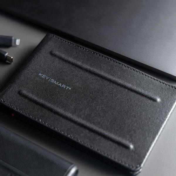 KeySmart Urban Passport Wallet (Black EXT / Red INT) - Image 9