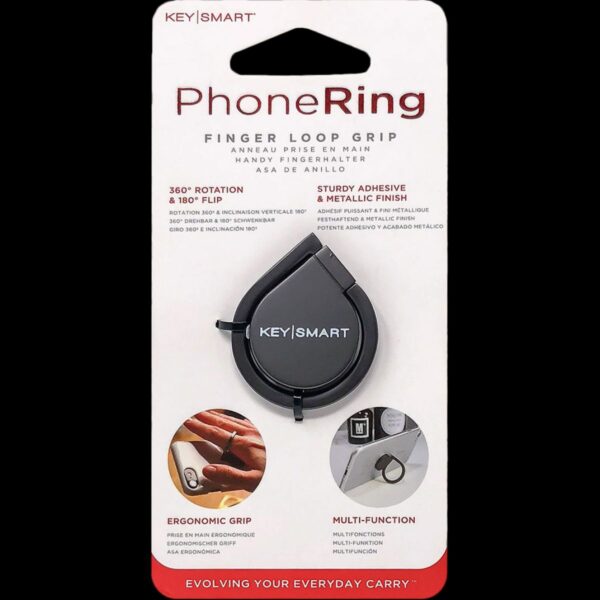 KeySmart PhoneRing | Finger Loop Grip | Black - Image 8