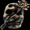 Lion ARMory Skull with Roase Bead in Brass