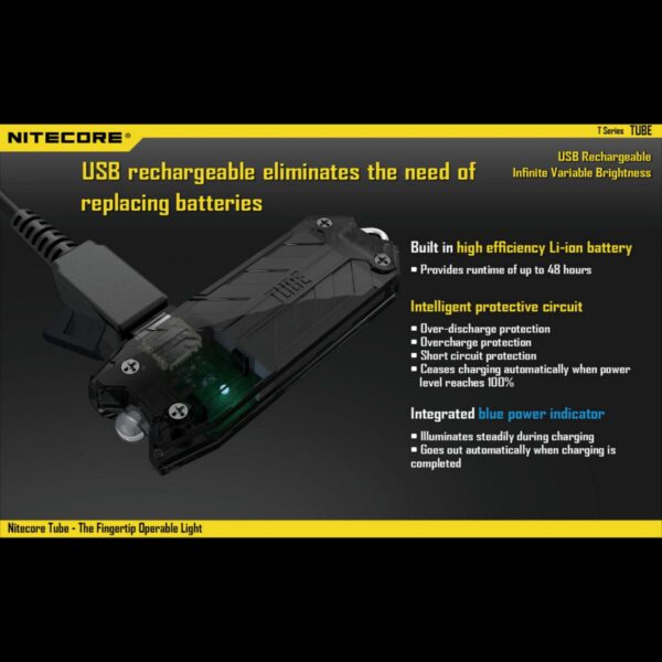 Nitecore Tube Rechargeable (Various Colours) - Image 4