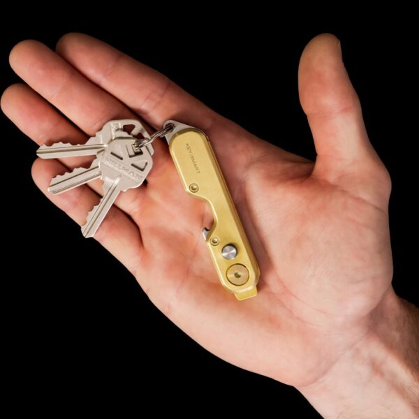 KeySmart SafeTul Copper Alloy Hand Tool With Bottle Opener; Brass