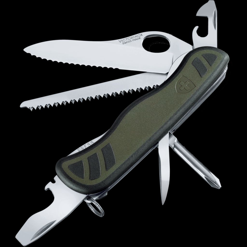 Navaja Victorinox Swiss Soldier's Knife, Verde con Negro 111 mm