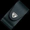 Victorinox Black Leather Belt Pouch with Hook-and-Loop Fastener