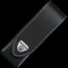 Victorinox Black Leather Belt Pouch with Hook-and-Loop Fastener