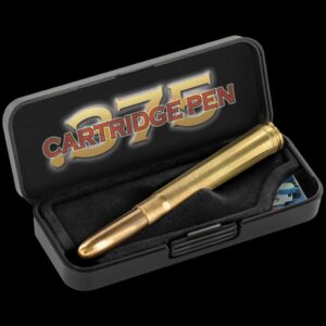 Matte Black Bullet Space Pen, Gold Finger Grip & Clip - Fisher