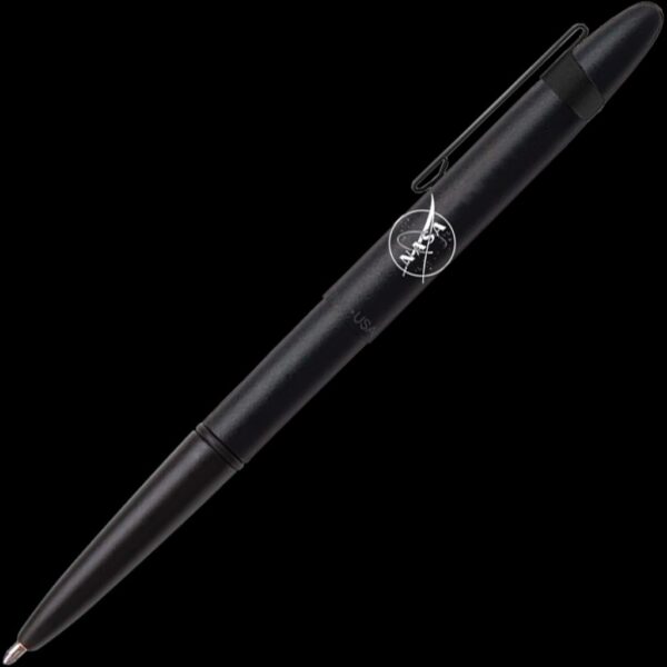 Fisher Space Pen Matte Black Bullet Space Pen with Matte Black Clip and NASA Meatball Logo