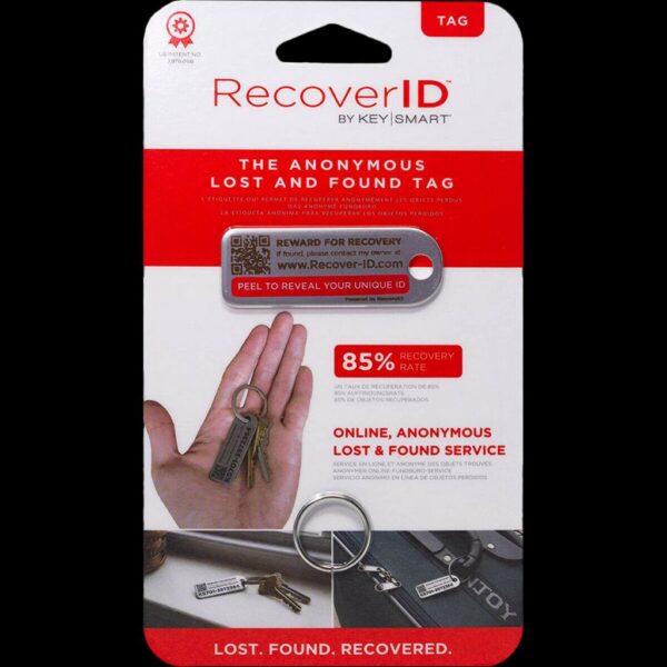 KeySmart RecoverID | Lost and Found Recovery Tag, 1 Pack