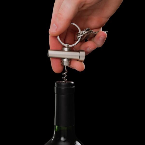 KeySmart CorkSmart Keychain Wine & Bottle Opener; Stainless Steel - Image 4