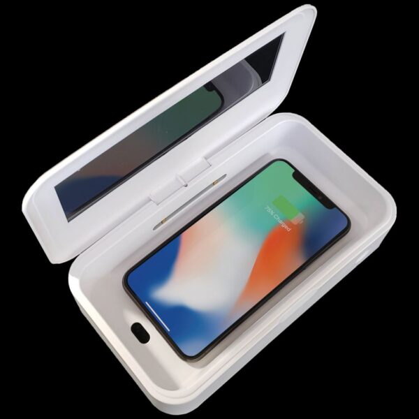 KeySmart CleanTray™ Charge Wireless Charging UV Light Sterilizer; White