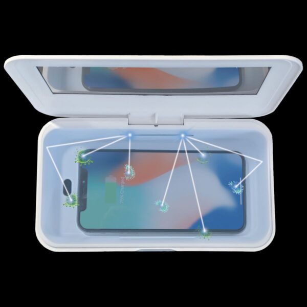 KeySmart CleanTray™ Charge Wireless Charging UV Light Sterilizer; White - Image 2
