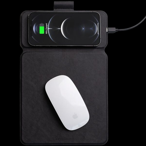 KeySmart TaskPad Mini Wireless Charging Mousepad; Black - Image 2