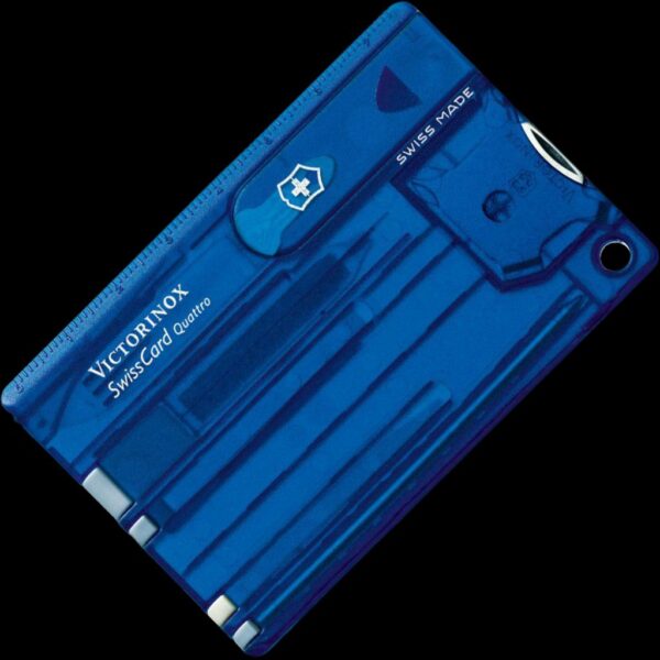 Victorinox Quattro Swiss Card Blue Transparent